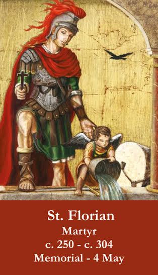 St. Florian LAMINATED Prayer Card, 5 Pack Keeping God in Sports