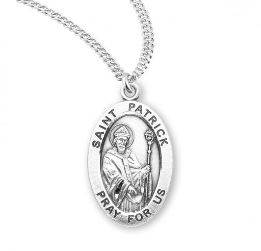 Saint Patrick Sterling Silver Medal Keep God in Life