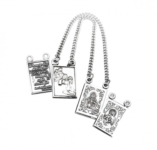 Scapular-Sacred Heart of Jesus, Our Lady of Mount Carmel Necklace