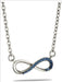 Police Thin Blue Line Infinity Necklace with Swarovski Crystals and 1 Cor. 13:8 Keep God in Life