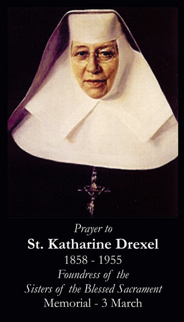 St. Katherine Drexel LAMINATED Prayer Card, 5-Pack