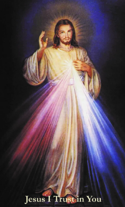 Divine Mercy LAMINATED Prayer Card, 3 x 5 Inches (3 Pack)