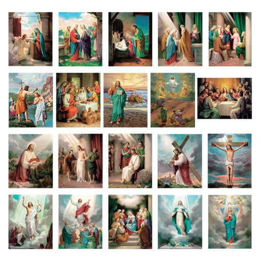Mysteries of the Rosary Poster, 4 x 6 Inches Keep God in Life