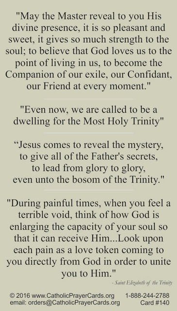 St. Elizabeth Prayer Card, 10-Pack Keep God in Life