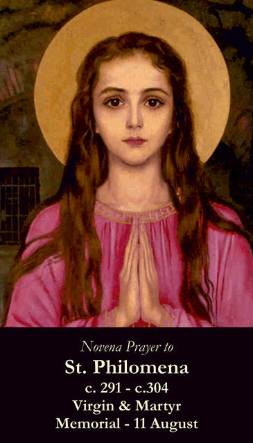 St. Philomena LAMINATED Prayer Card, 5-Pack Keep God in Life