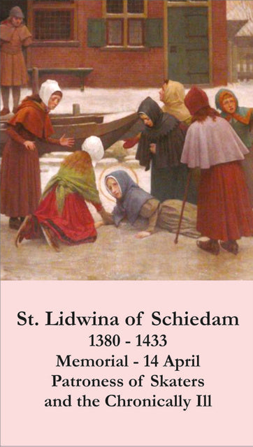 St. Lidwina of Schiedam LAMINATED Prayer Cards (5 Pack) Keeping God in Sports