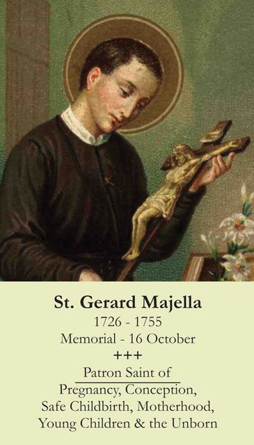 St. Gerard LAMINATED prayer Card, 5-Pack Keep God in Life