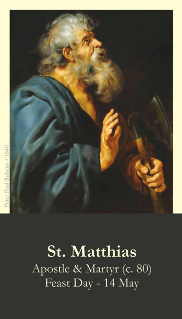 St. Matthias LAMINATED Prayer Card, 5-Pack Keep God in Life