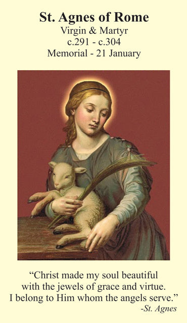 St. Agnes Prayer Card, 10-Pack Keep God in Life