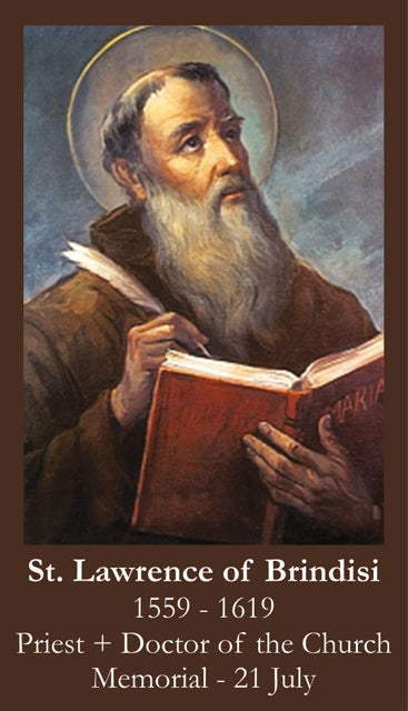 St. Lawrence of Brindisi Prayer Card, 10-Pack Keep God in Life