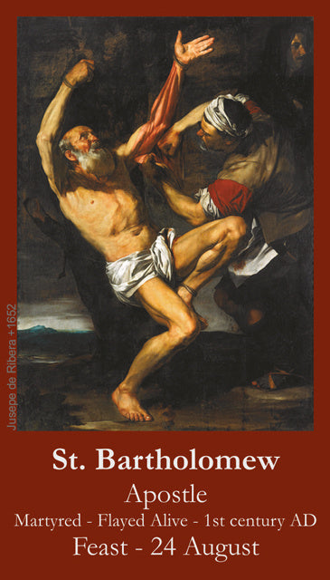 St. Bartholomew LAMINATED Prayer Card, 5-Pack Keep God in Life