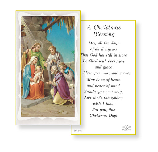 A Christmas Blessing Holy Card Keep God in Life