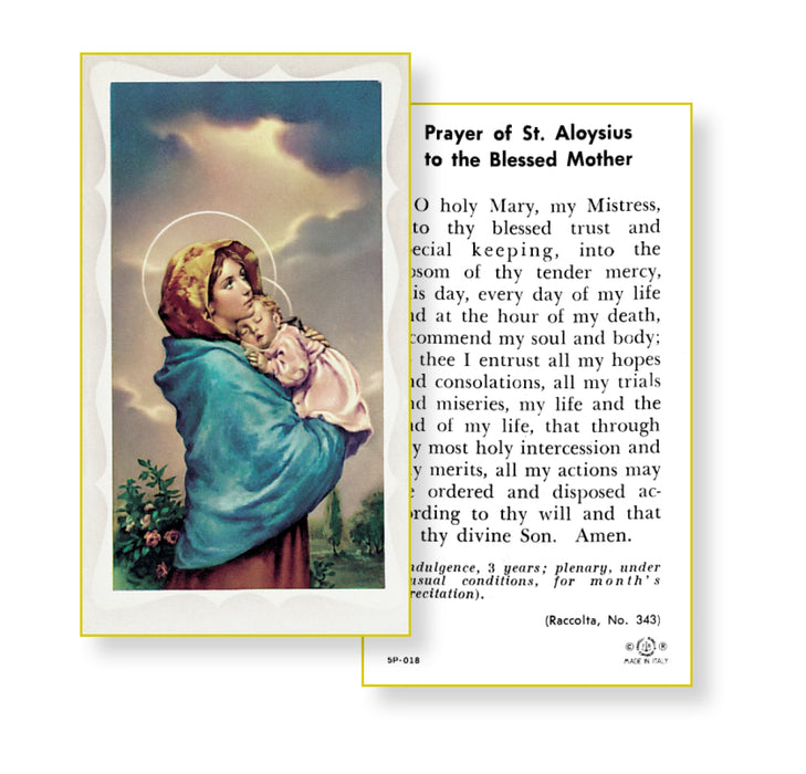Prayer to the Blessed Mother Holy Card Keep God in Life