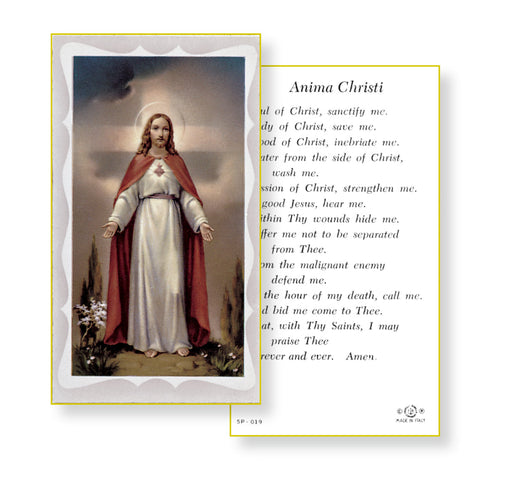 Anima Christi LAMINATED Holy Card, 5-pack Keep God in Life