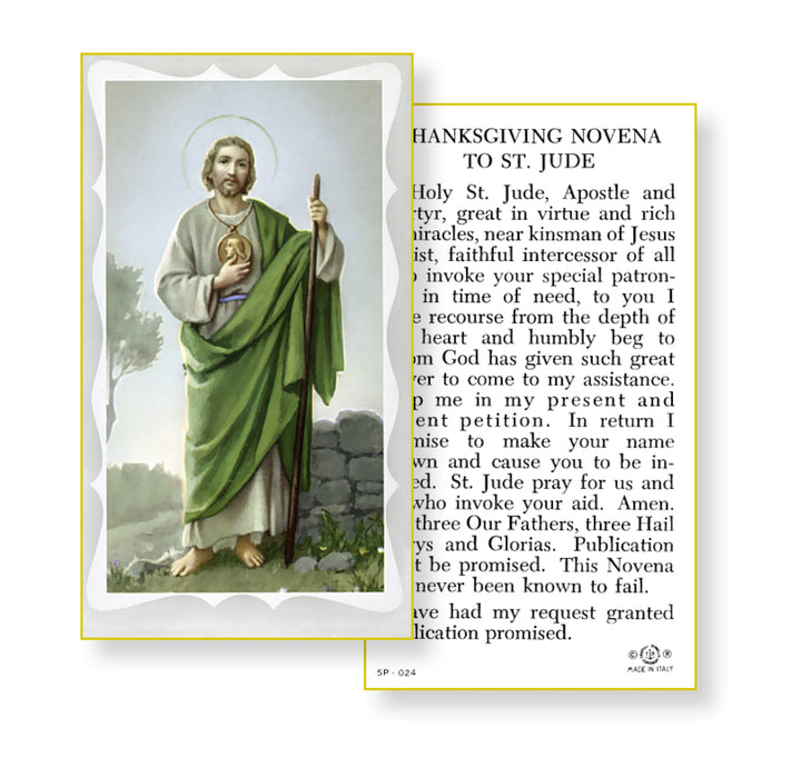 Saint Jude Thanksgiving Novena Holy Card Keep God in Life