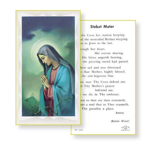 Mother of Sorrows Holy Card Keep God in Life