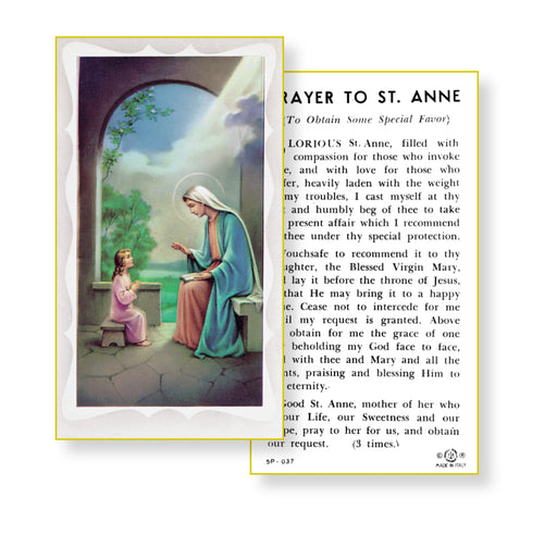 Saint Anne Holy Card Keep God in Life