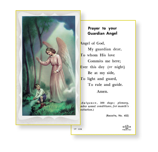 Guardian Angel-Boy Holy Card Keep God in Life