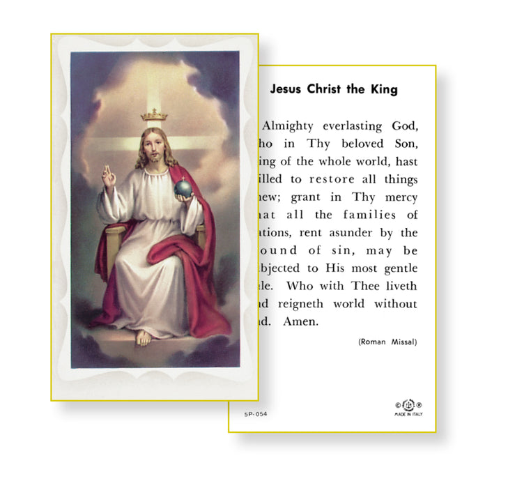 Christ the King Holy Card Keep God in Life