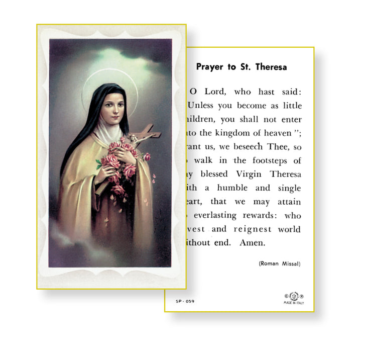 Saint Theresa Holy Card Keep God in Life