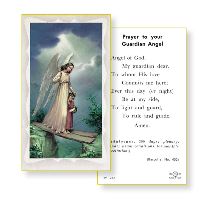 Guardian Angel-Girl Holy Card Keep God in Life