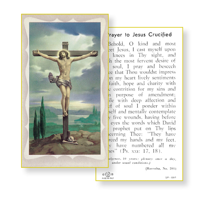 Crucifixion Holy Card Keep God in Life