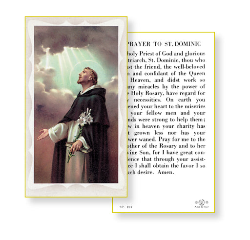 Saint Dominic Holy Card Keep God in Life