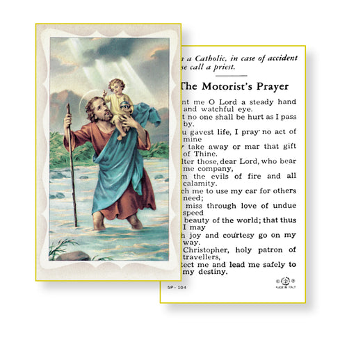 Saint Christopher Holy Card Keep God in Life