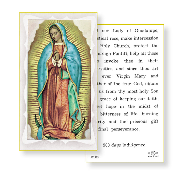 Our Lady of Guadalupe Holy Card Keep God in Life