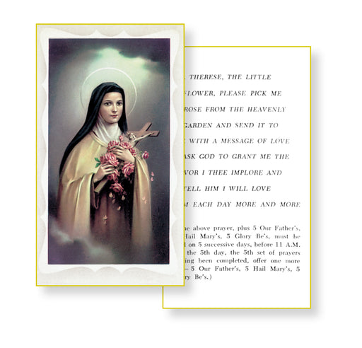 Saint Theresa Pick Me A Rose Holy Card Keep God in Life