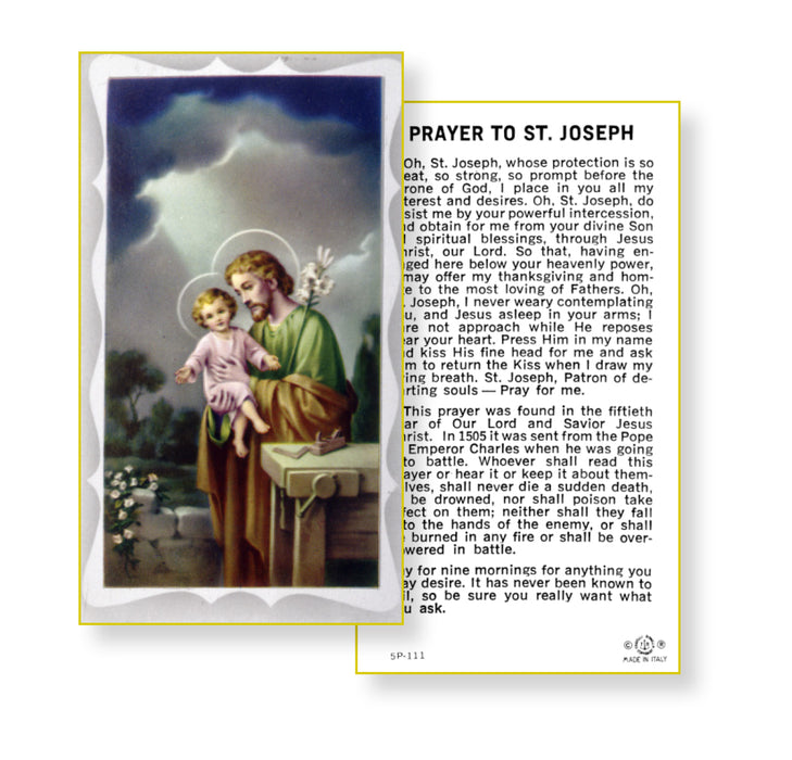 Saint Joseph Holy Card Keep God in Life
