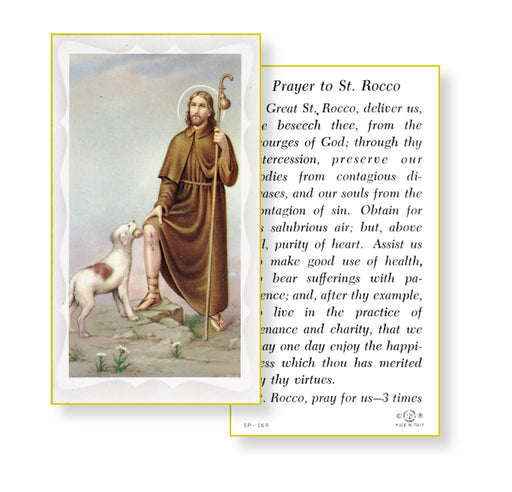 Saint Rocco Holy Card Keep God in Life