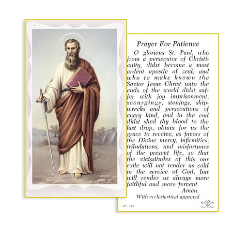 Saint Paul Holy Card Keep God in Life