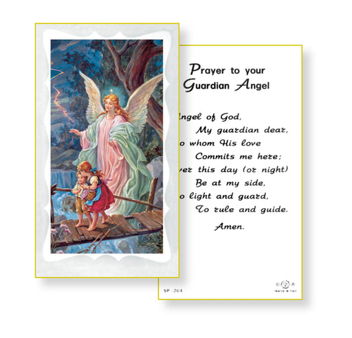 Guardian Angel Holy Card Keep God in Life