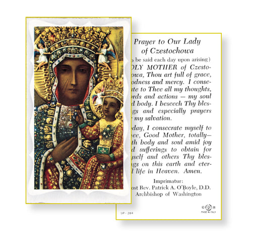 Our Lady of Czestochowa Holy Card Keep God in Life