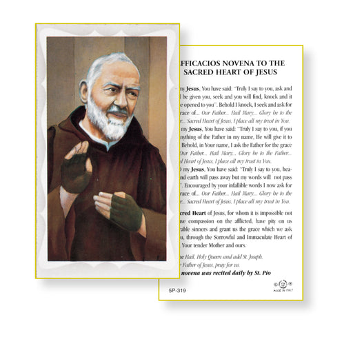 Saint Pio Holy Card Keep God in Life