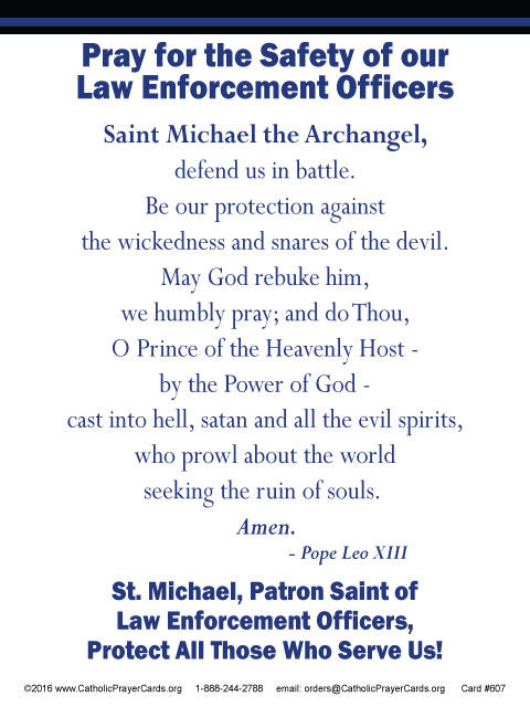 ST MICHAEL PRAYER CARD SET, 24 INCH CHAIN Keep God in Life