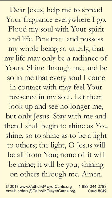 Prayer to Shine the Light of Jesus Prayer Card, 10-Pack Keep God in Life