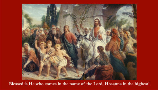 Palm Sunday LAMINATED Prayer Card, 5-Pack Keep God in Life