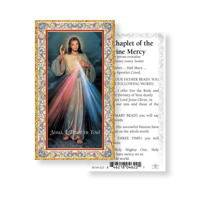 Divine Mercy Gold-Stamped Holy Card Keep God in Life