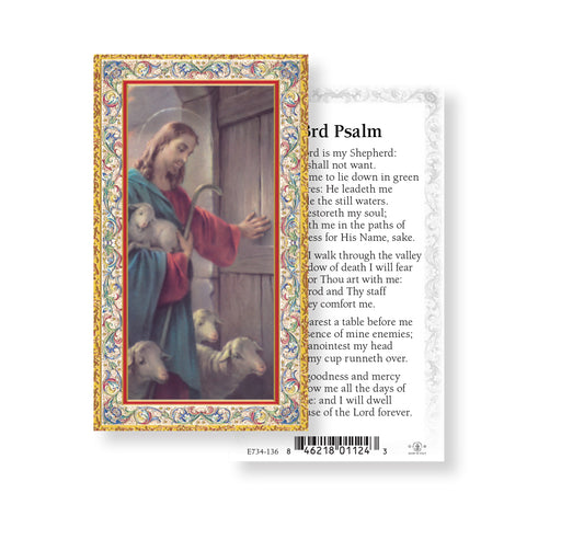 Twenty Third Psalm Gold Stamped Holy Card Keep God in Life