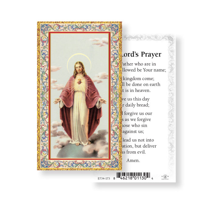 The Lord's Prayer Gold-Stamped Holy Card Keep God in Life