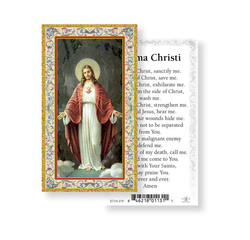 Anima Christi Gold-Stamped Holy Card Keep God in Life