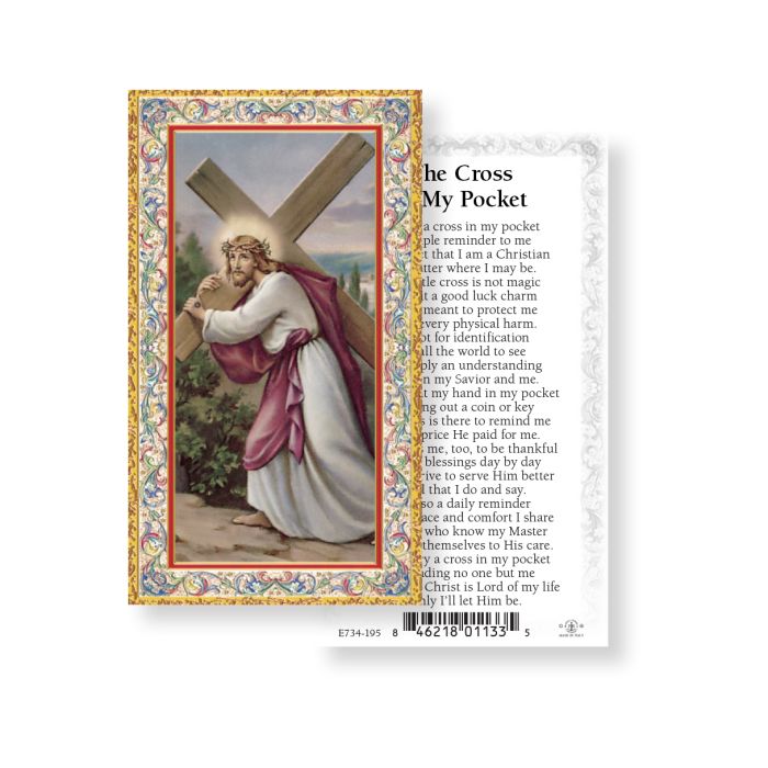 The Cross in My Pocket LAMINATED Prayer Card, 5-Pack Keep God in Life