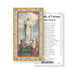 Our Lady of Fatima - Novena Prayer Gold-Stamped Holy Card Keep God in Life