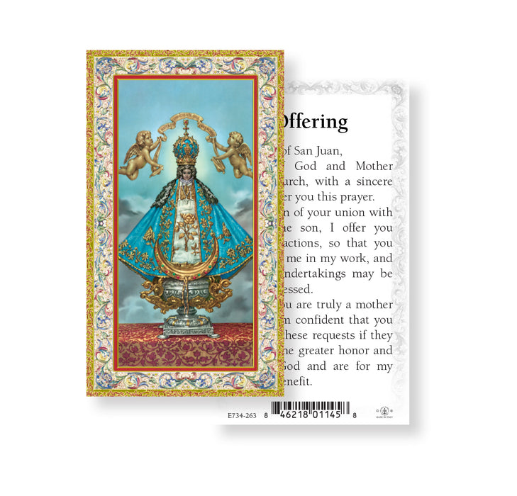 Our Lady of San Juan Gold-Stamped Holy Card Keep God in Life