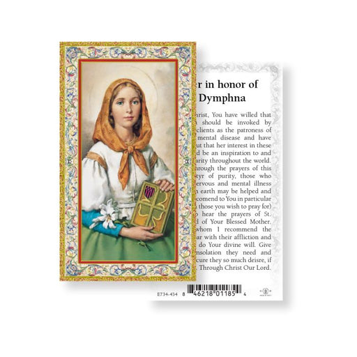Prayer in Honor of Saint Dymphna LAMINATED Prayer Card, 5-Pack Keep God in Life