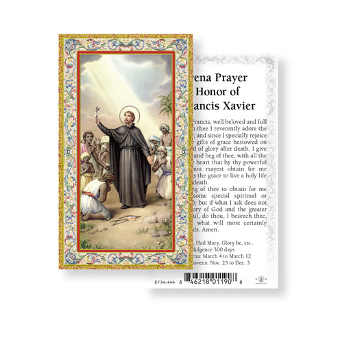 Saint Francis Xavier Gold-Stamped Holy Card Keep God in Life