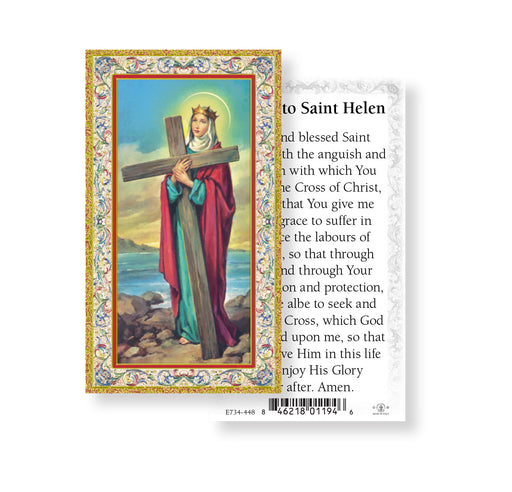 Saint Helen Gold-Stamped Holy Card Keep God in Life