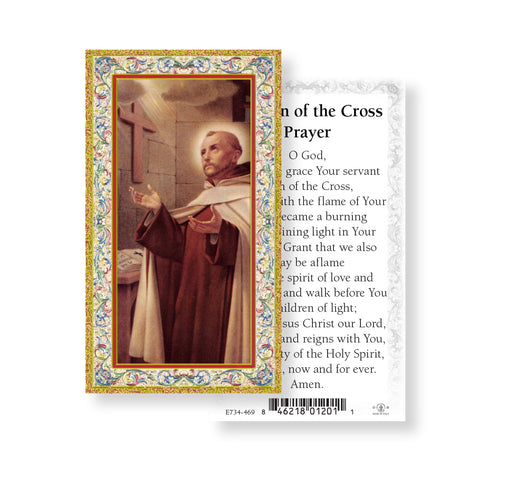 Saint John of the Cross Gold-Stamped Holy Card Keep God in Life